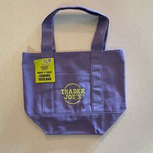 NWT Trader Joe’s Purple Halloween Mini Canvas Tote